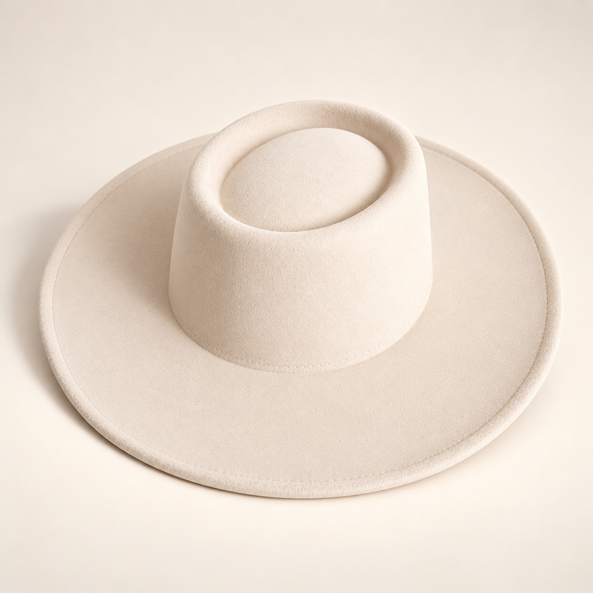 Vegan Felt Wide Brim Gambler Hat