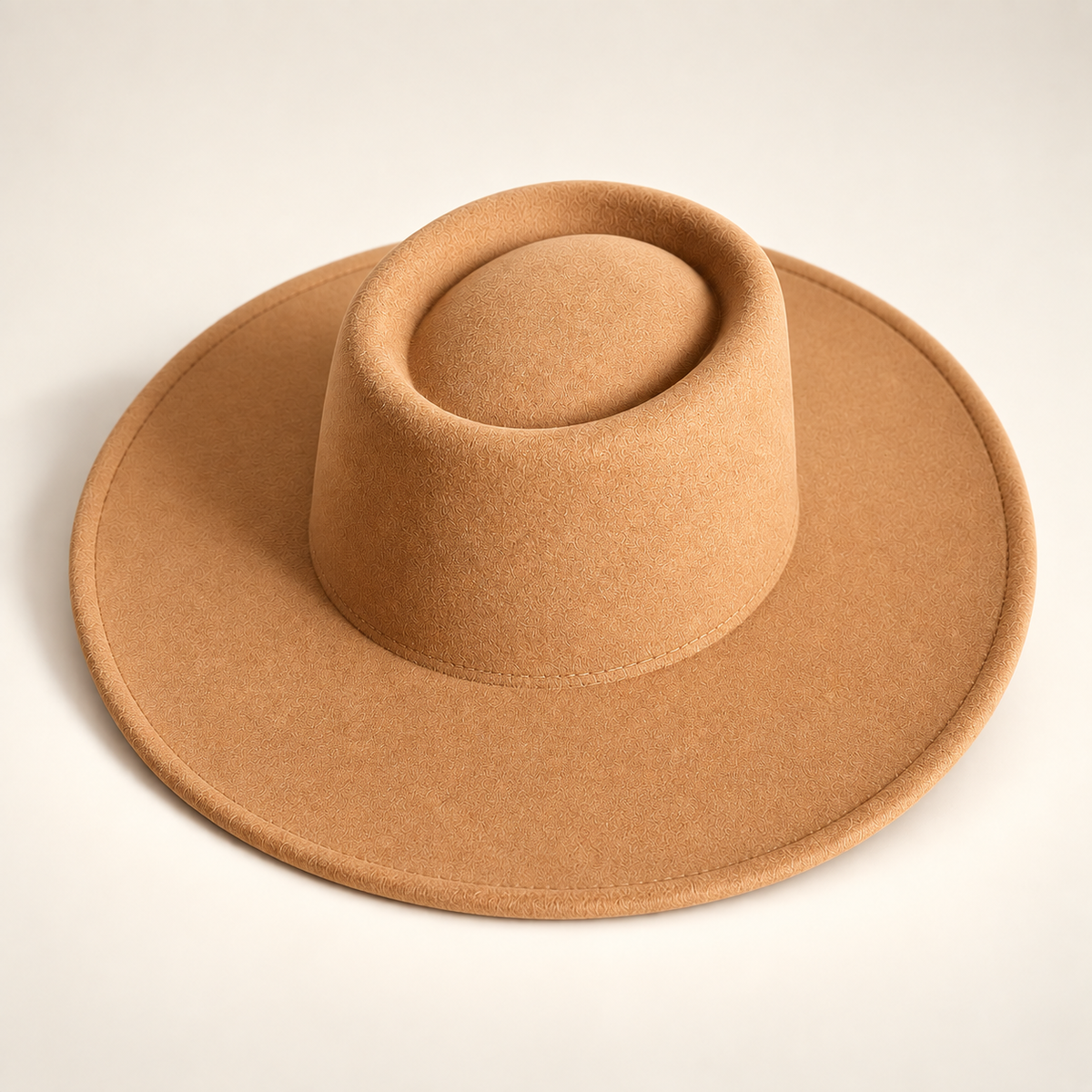 Vegan Felt Wide Brim Gambler Hat
