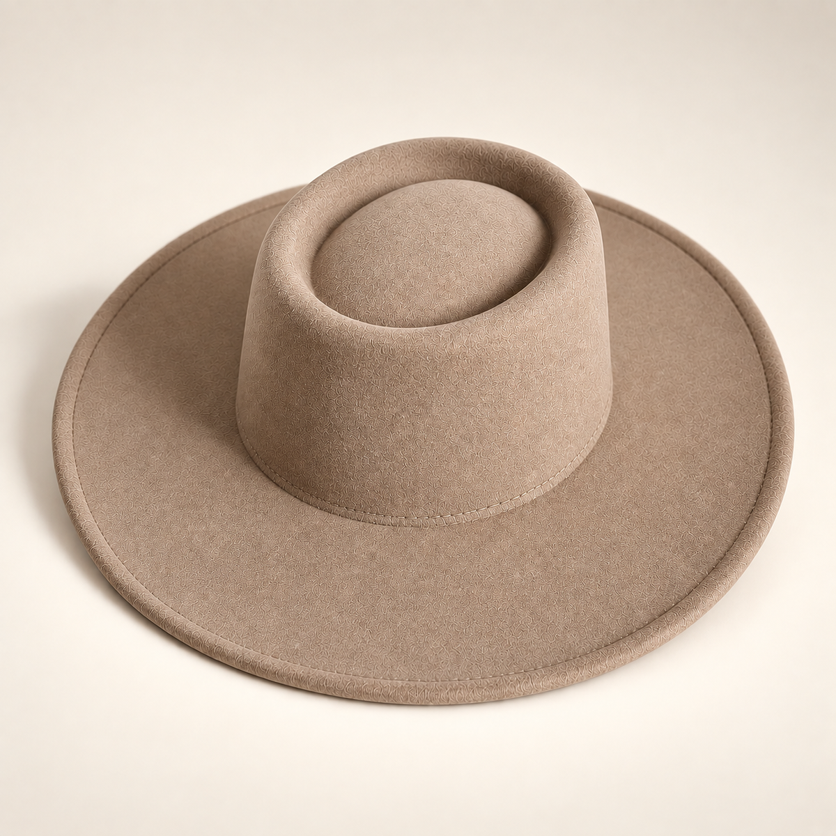 Vegan Felt Wide Brim Gambler Hat