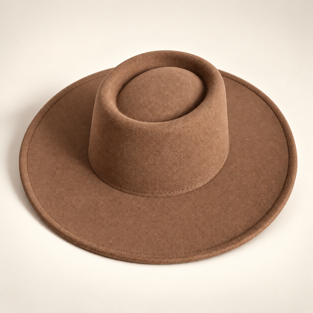 Vegan Felt Wide Brim Gambler Hat
