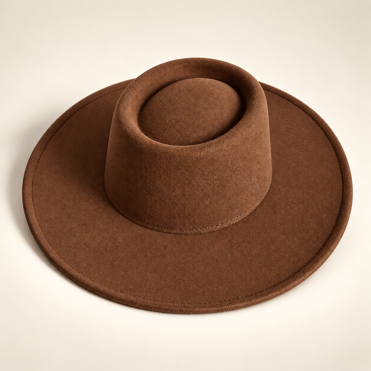 Vegan Felt Wide Brim Gambler Hat