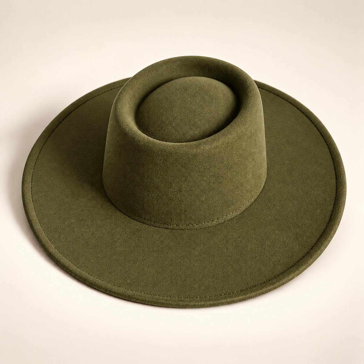 Vegan Felt Wide Brim Gambler Hat
