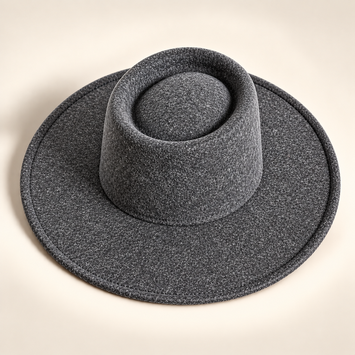 Vegan Felt Wide Brim Gambler Hat