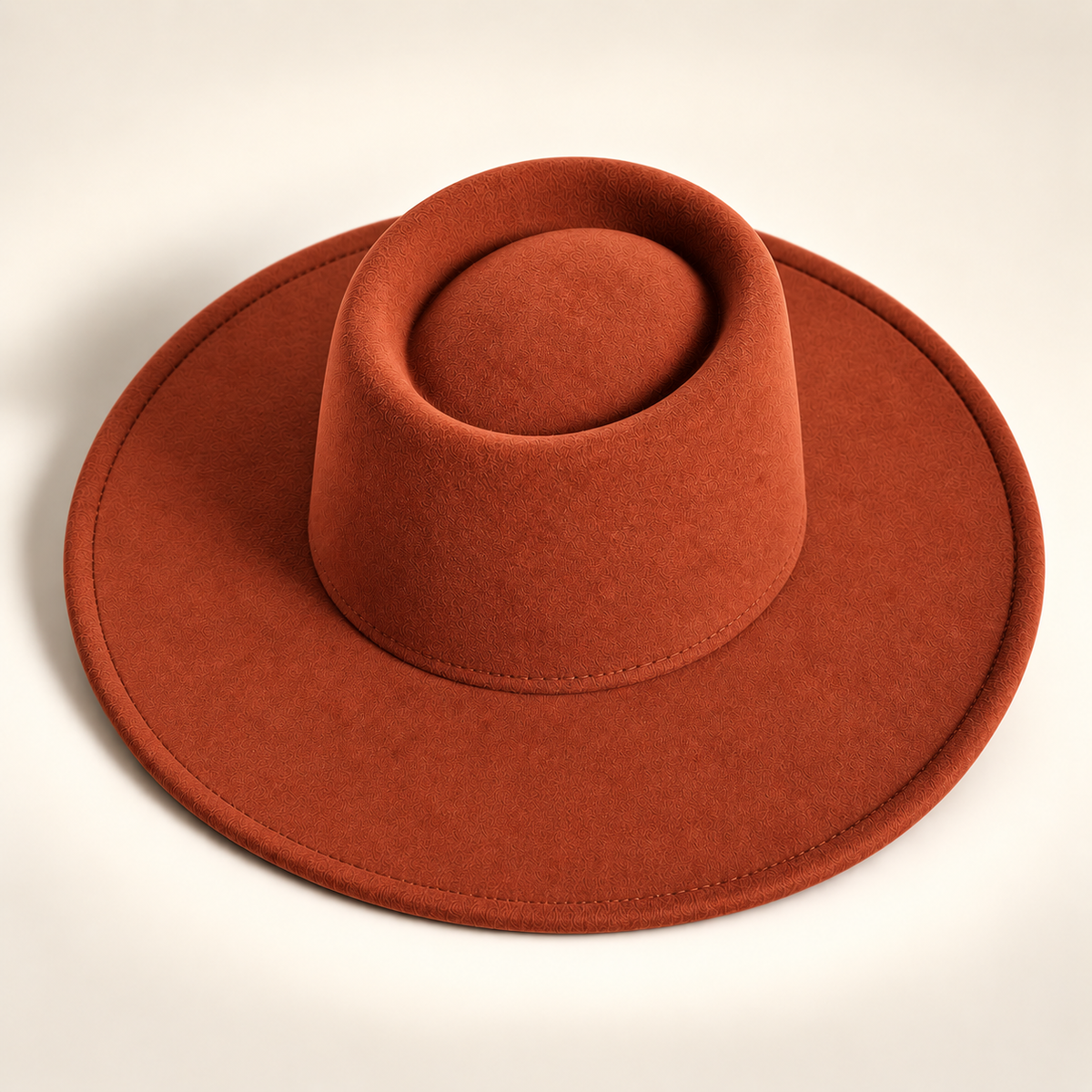 Vegan Felt Wide Brim Gambler Hat