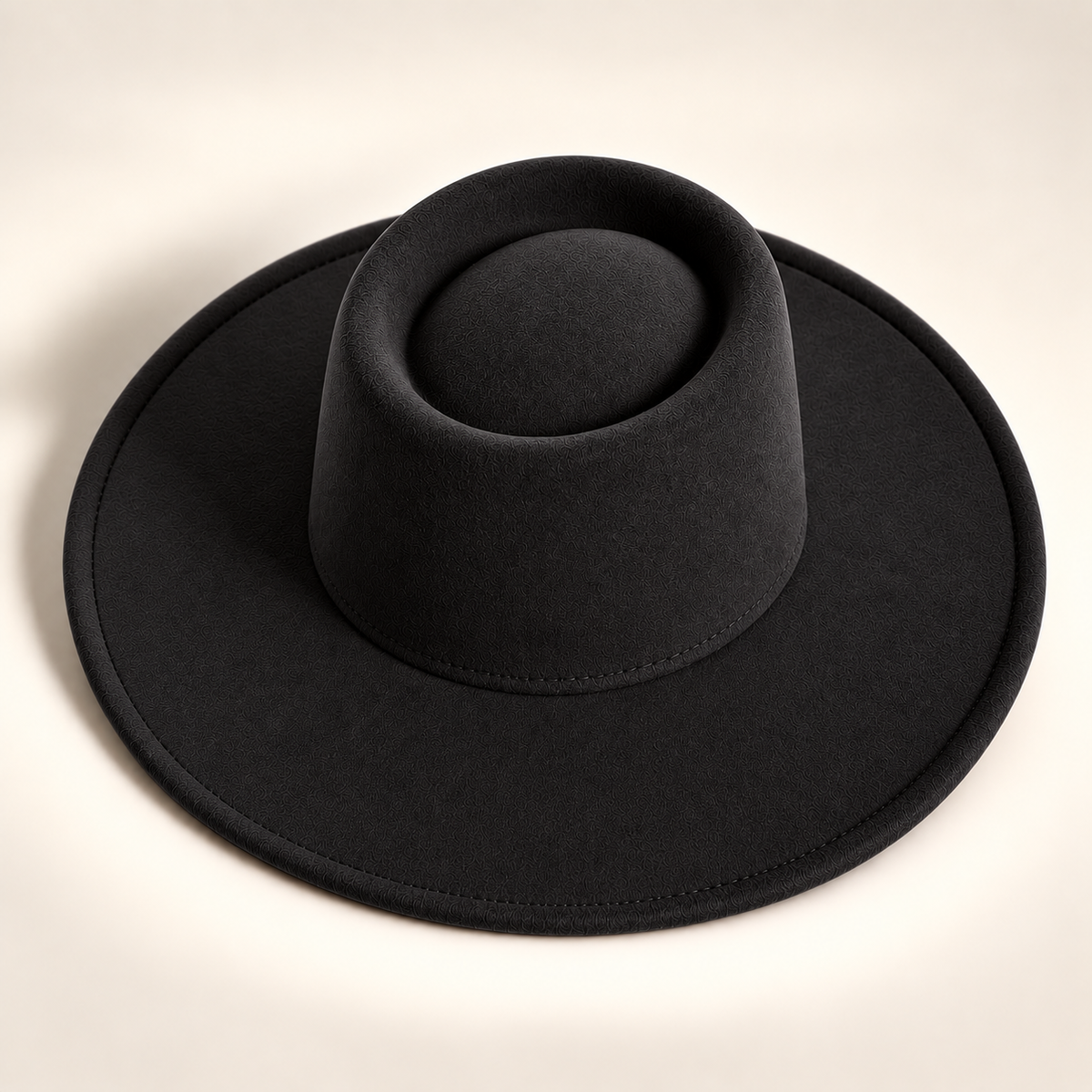 Vegan Felt Wide Brim Gambler Hat