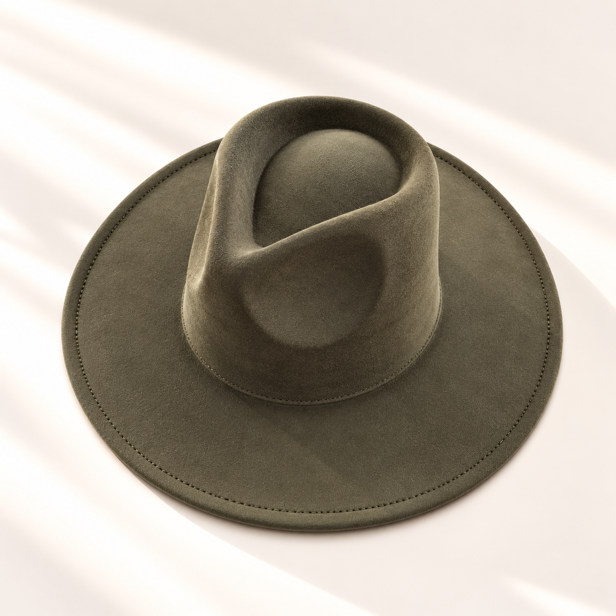 Vegan Suede Wide Brim Rancher Hat