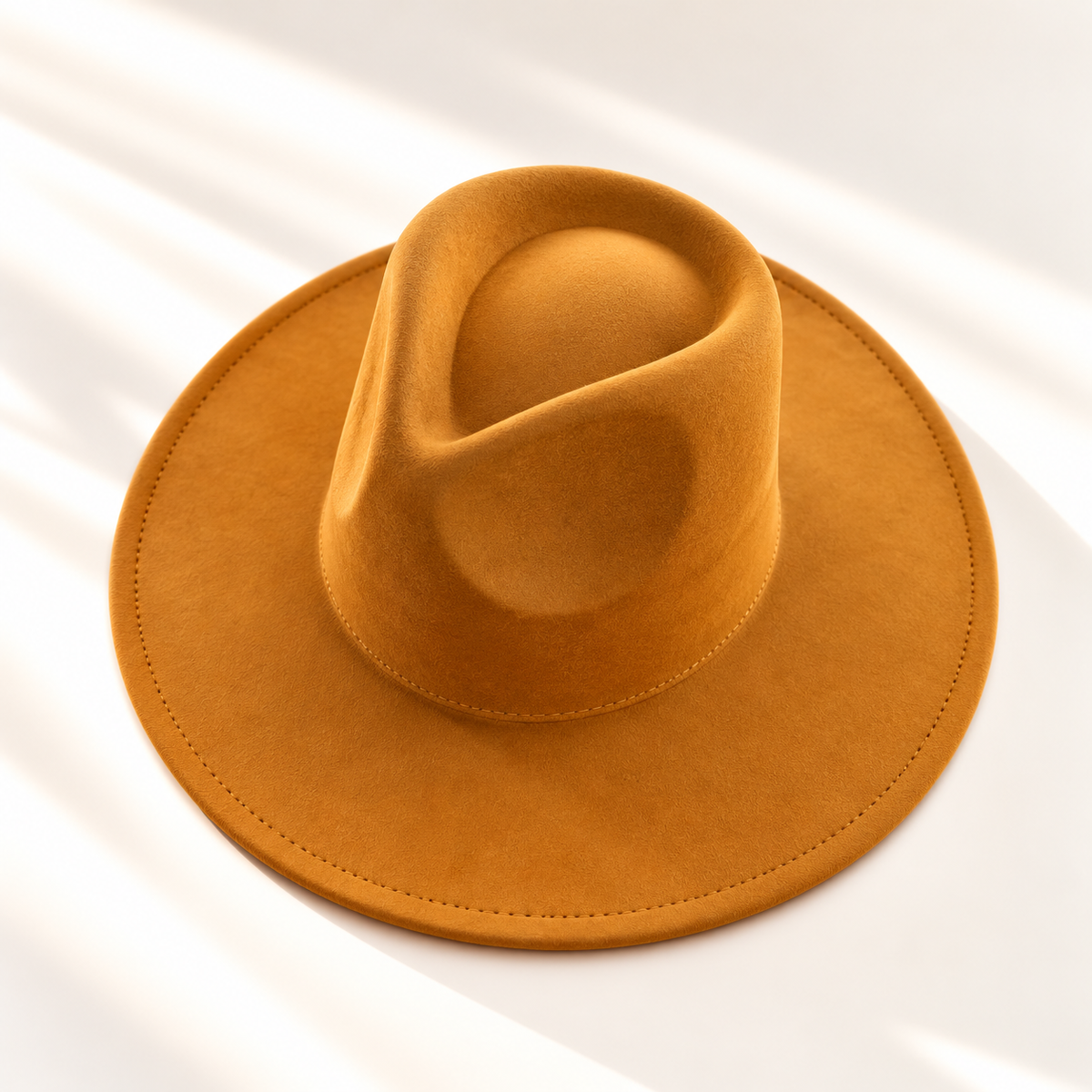 Vegan Suede Wide Brim Rancher Hat