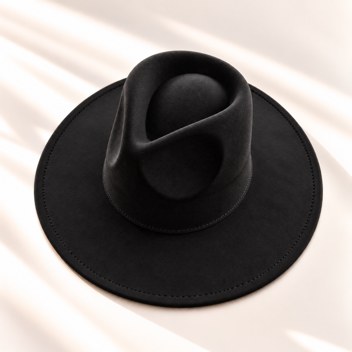 Vegan Suede Wide Brim Rancher Hat