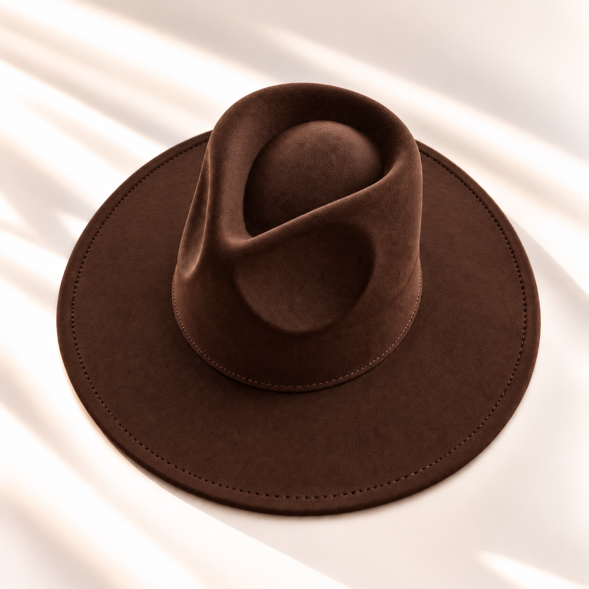 Vegan Suede Wide Brim Rancher Hat