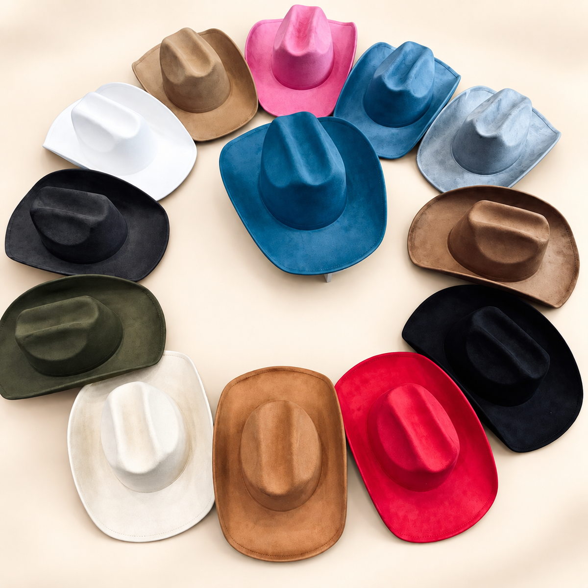 Vegan Suede Cattleman Cowboy Hat