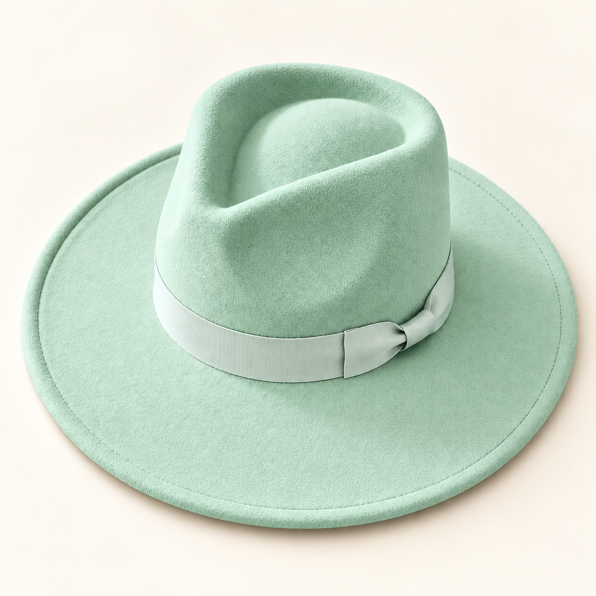 Vegan Felt Rancher Hat with Matching Ribbon Band