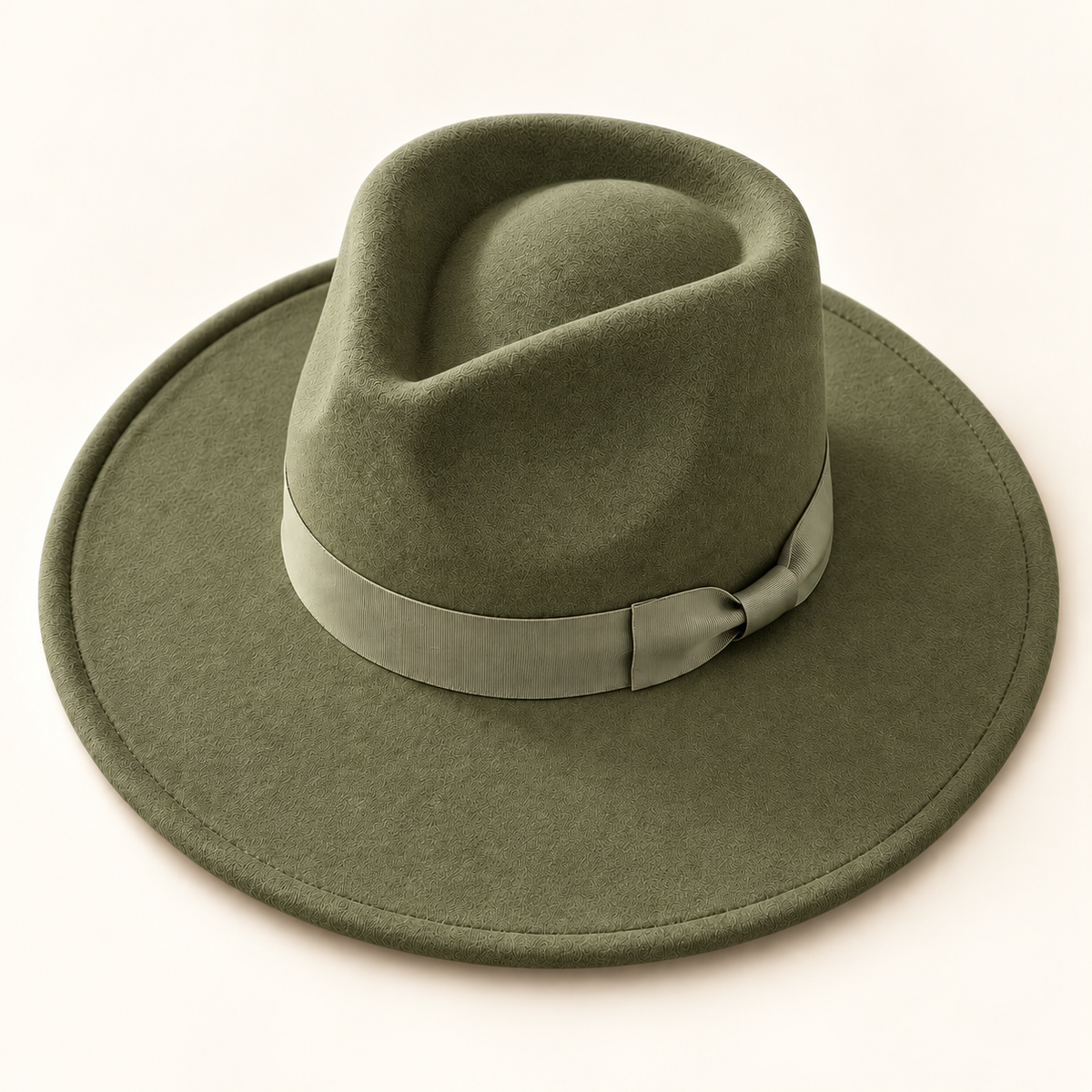 Vegan Felt Rancher Hat with Matching Ribbon Band
