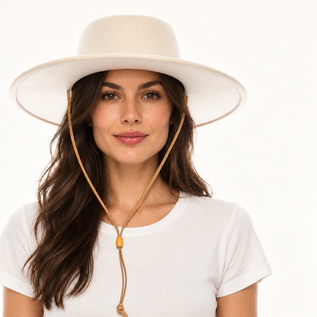 Vegan Felt Bolero Hat with Chin Cord