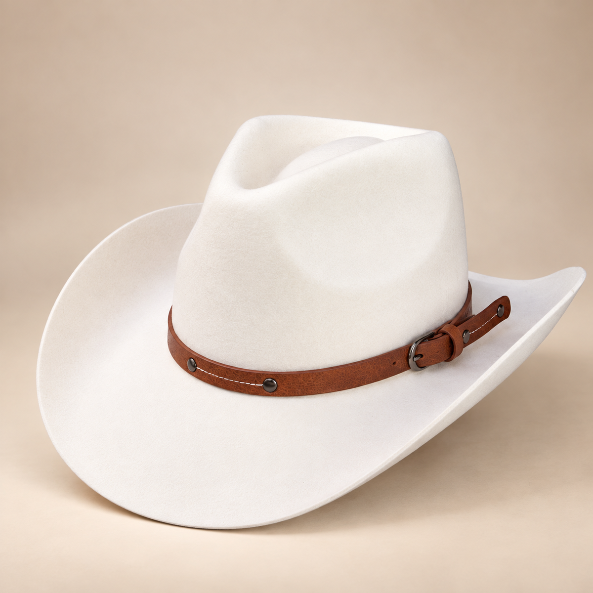 Australian Wool Cowboy Hat with Stitched Leather Band