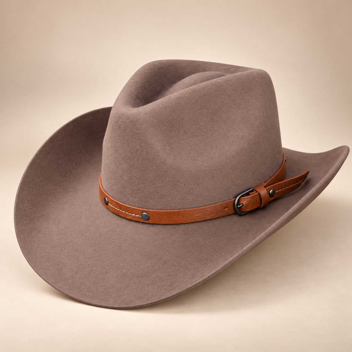 Australian Wool Cowboy Hat with Stitched Leather Band