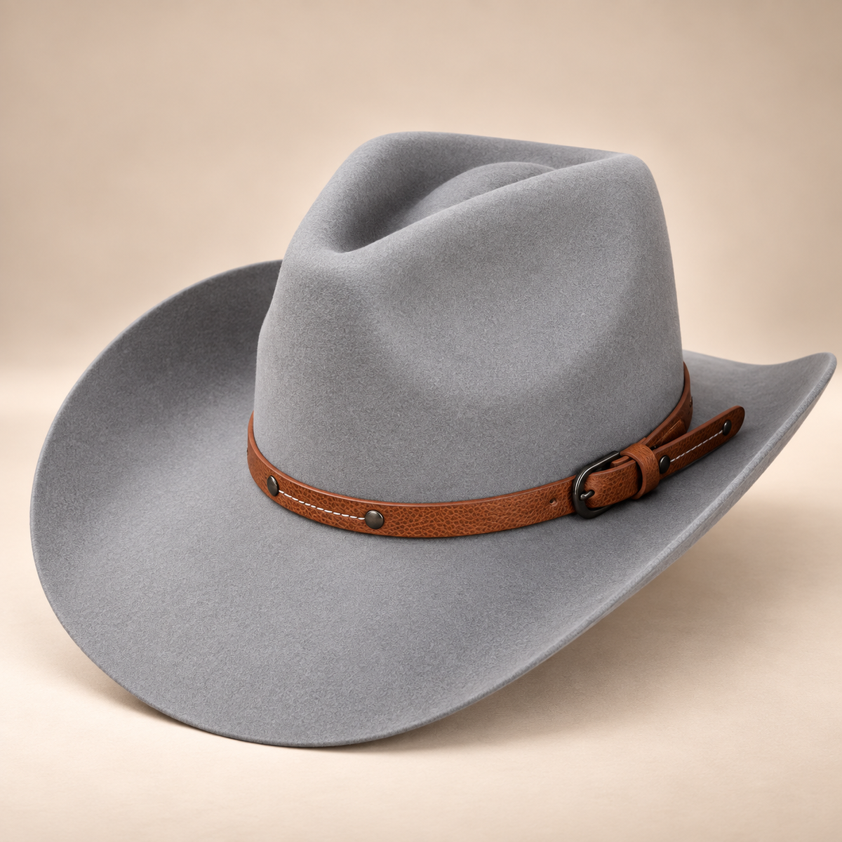 Australian Wool Cowboy Hat with Stitched Leather Band