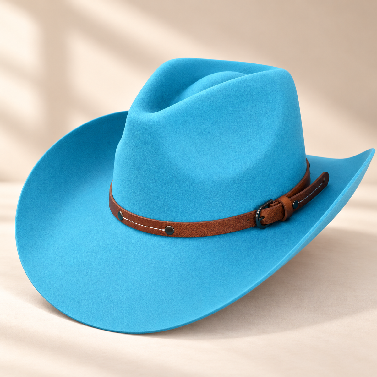 Australian Wool Cowboy Hat with Stitched Leather Band