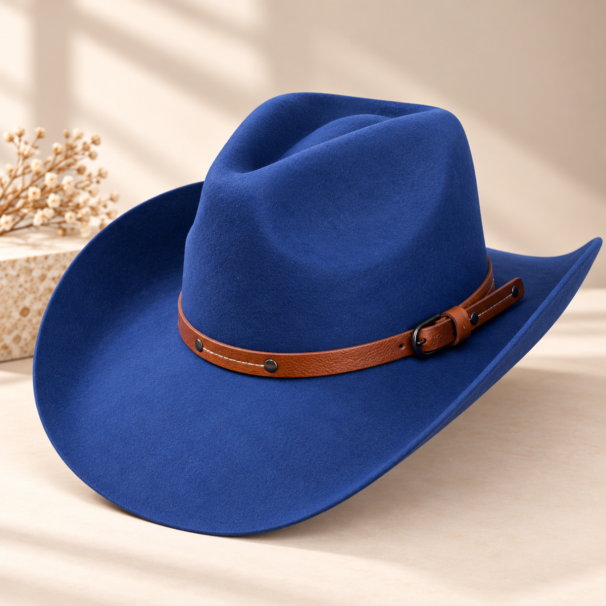 Australian Wool Cowboy Hat with Stitched Leather Band