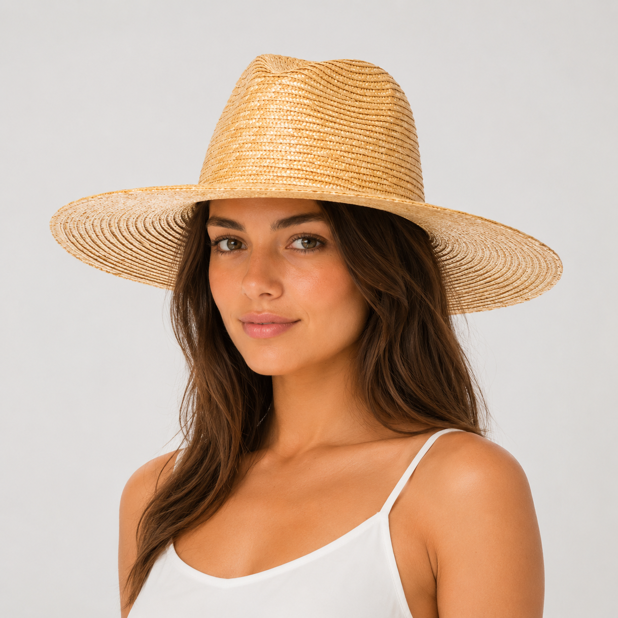 Wheat Straw Rancher Hat, Flat Brim