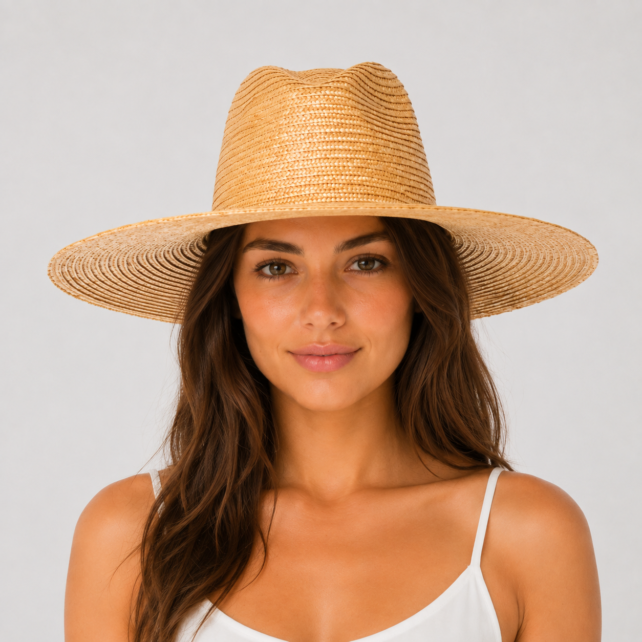 Wheat Straw Rancher Hat, Flat Brim