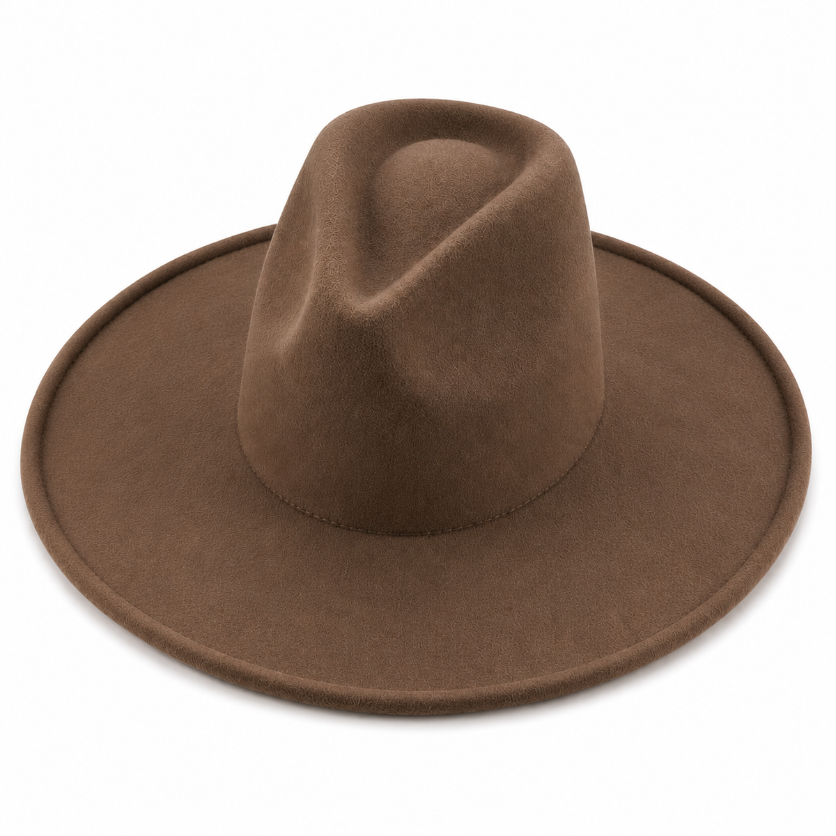 Vegan Felt Wide Brim Fedora Hat – Women's Classic Style