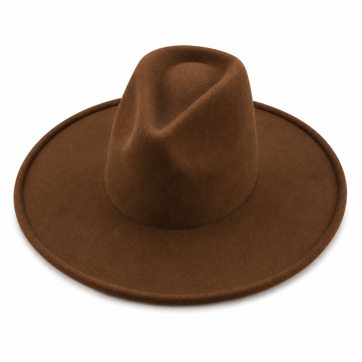 Vegan Felt Wide Brim Fedora Hat – Women's Classic Style