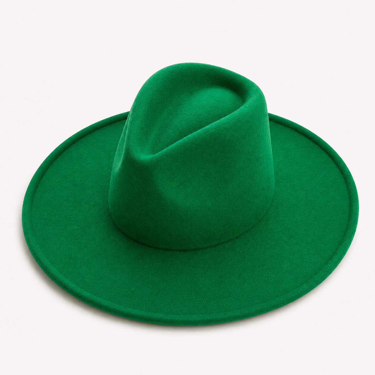 Vegan Felt Wide Brim Fedora Hat – Women's Classic Style
