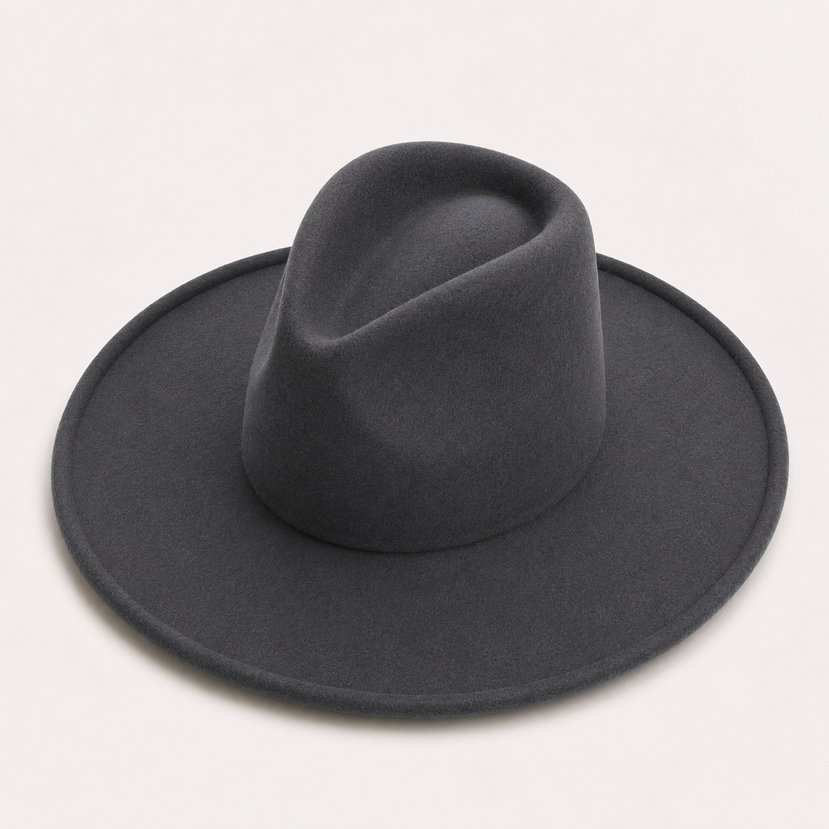 Vegan Felt Wide Brim Fedora Hat – Women's Classic Style