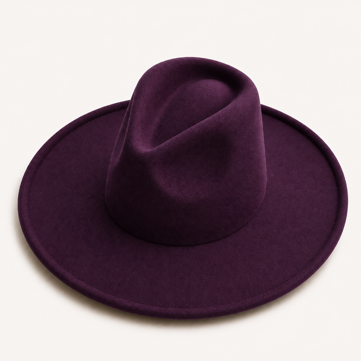 Vegan Felt Wide Brim Fedora Hat – Women's Classic Style