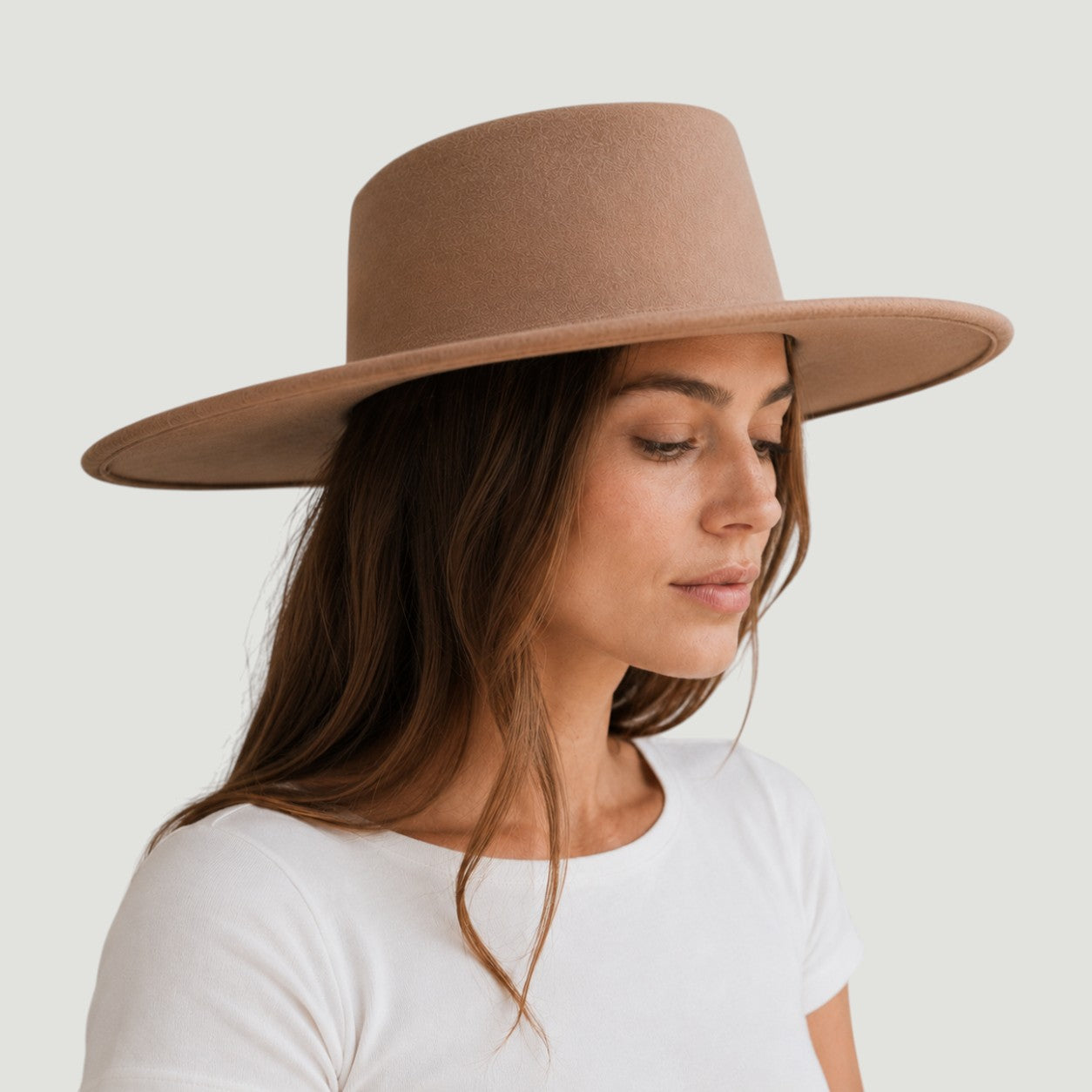 Vegan Felt Gambler Hat | Wide Brim Western