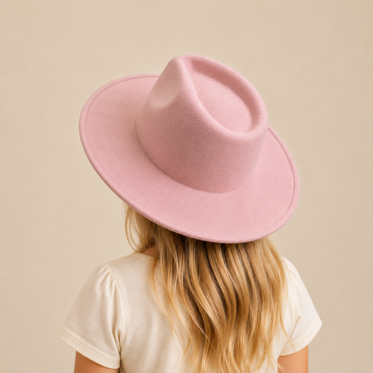 Kid's Vegan Felt Rancher Hat | Wide Brim | Adjustable Fit