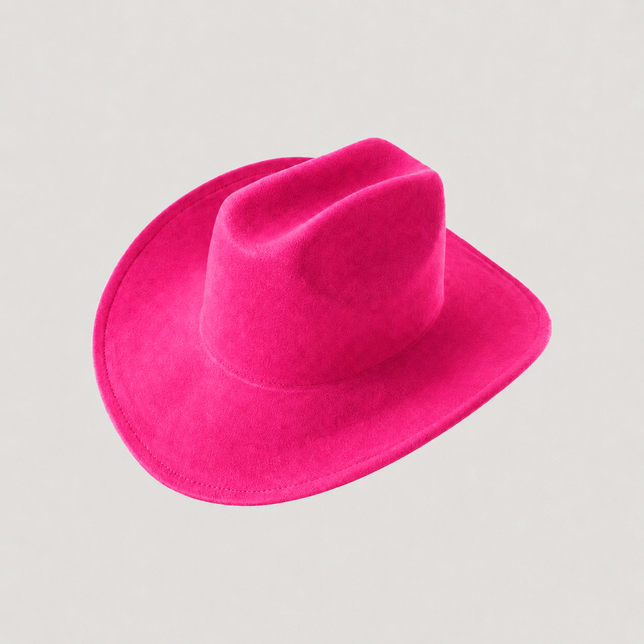 Structured vegan Suede cattleman cowboy hat with shapeable brim. Perfect for western, boho, and festival looks. Adjustable fit