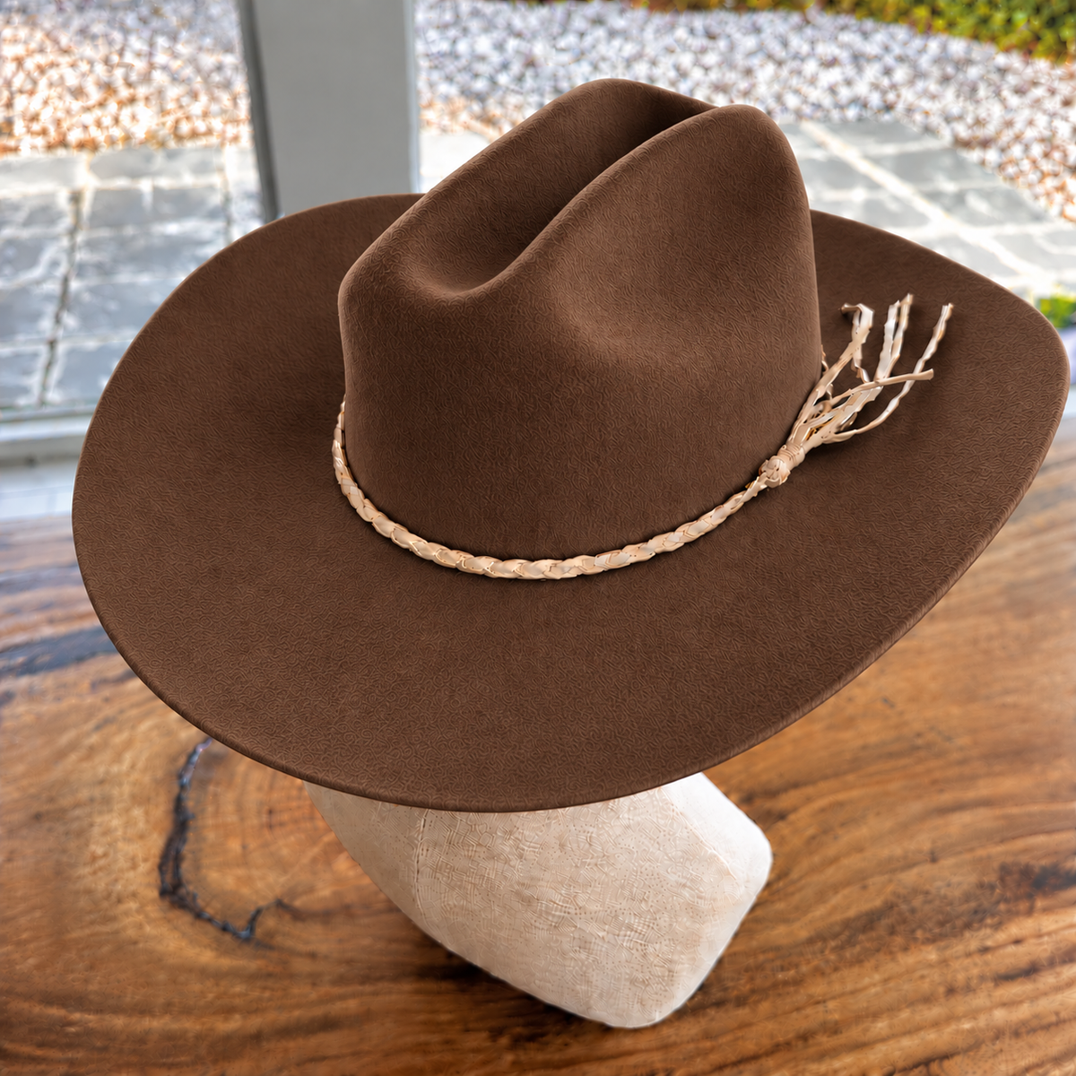 Wool Cattleman Cowboy Hat w/ Suede Belt