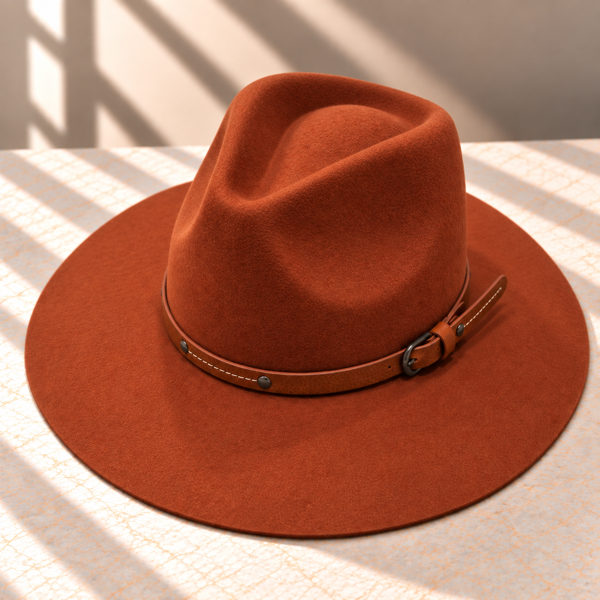 Wool Rancher Hat w/ Leather Belt