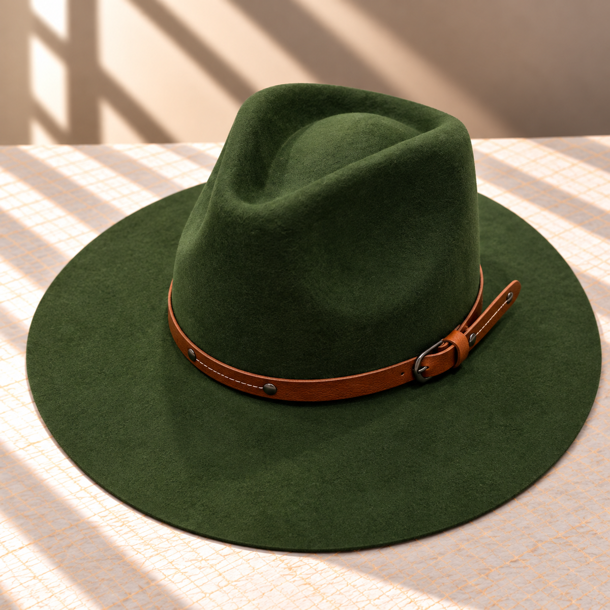 Wool Rancher Hat w/ Leather Belt