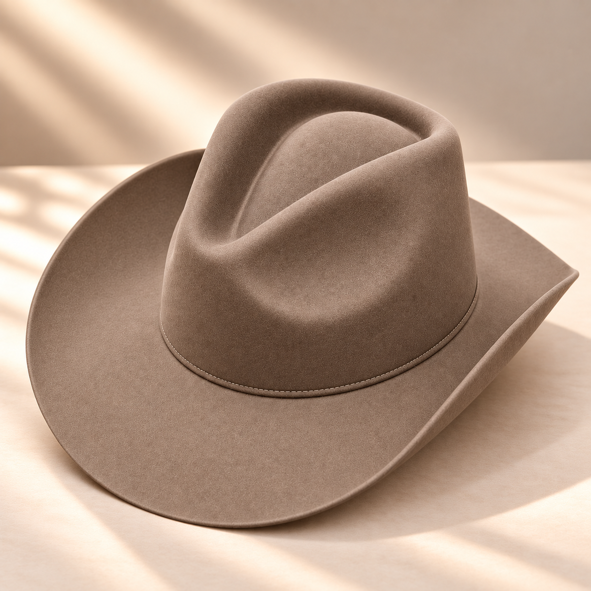 Wholesale Wool Rancher Cowboy Hat - Taupe