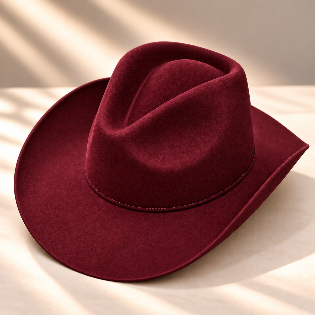 Wholesale Wool Rancher Cowboy Hat - Wine