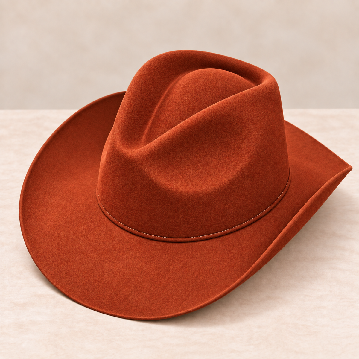 Wholesale Wool Rancher Cowboy Hat - Rust