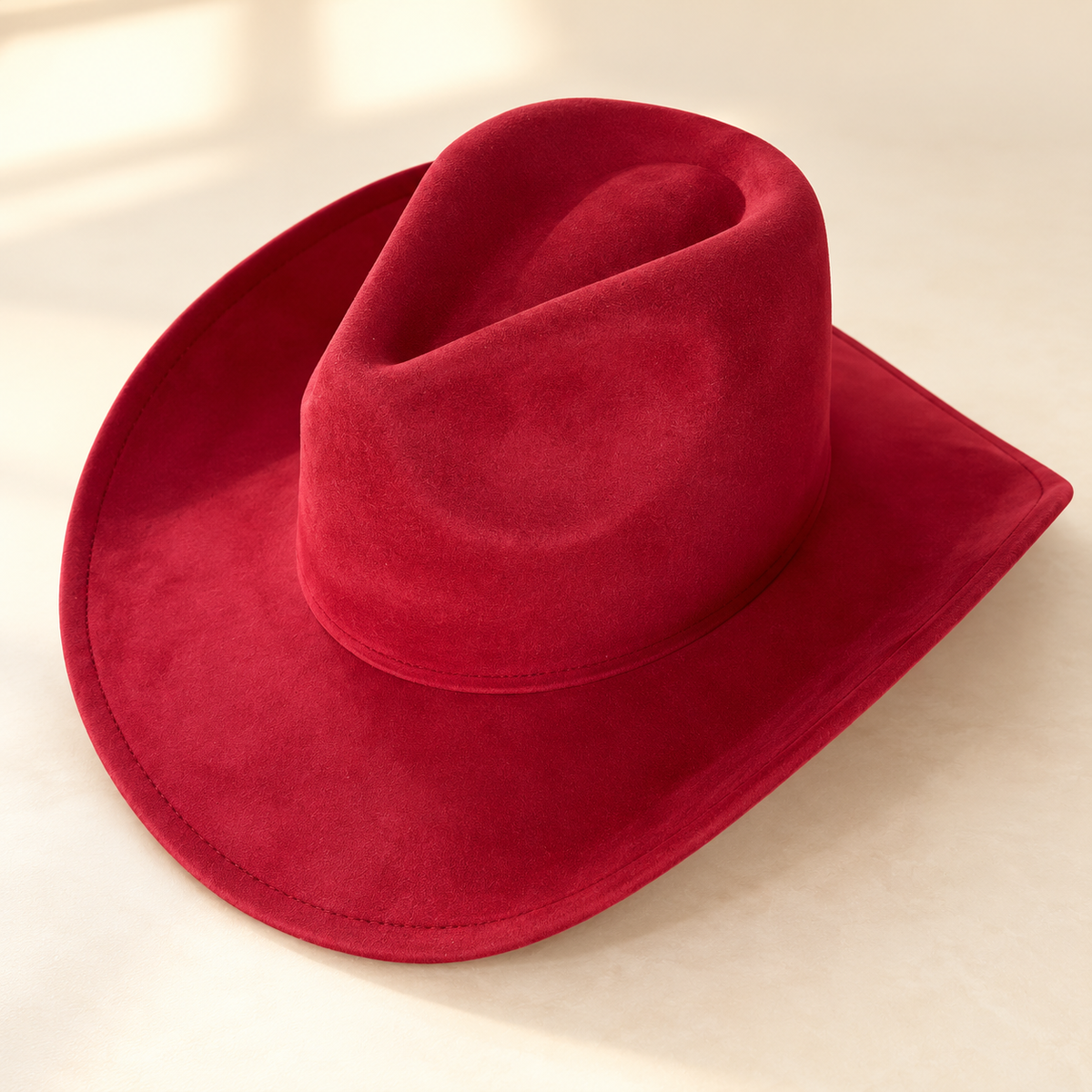 Vegan Suede Western Cowboy Hat