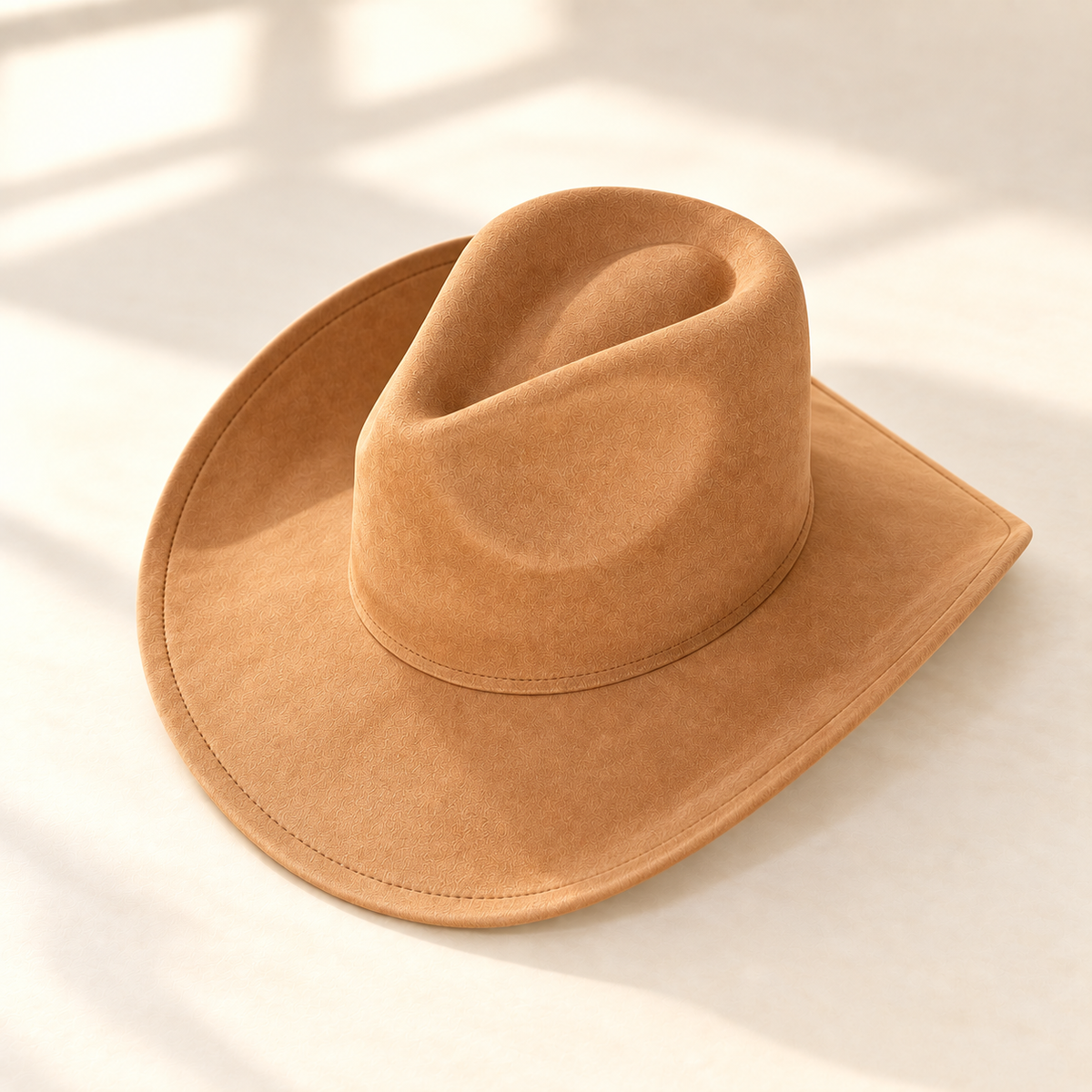 Vegan Suede Western Cowboy Hat