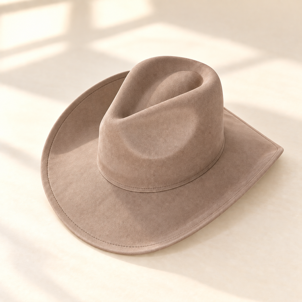 Vegan Suede Western Cowboy Hat
