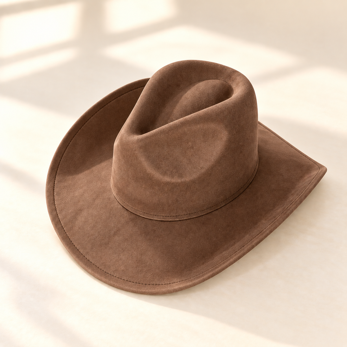 Vegan Suede Western Cowboy Hat