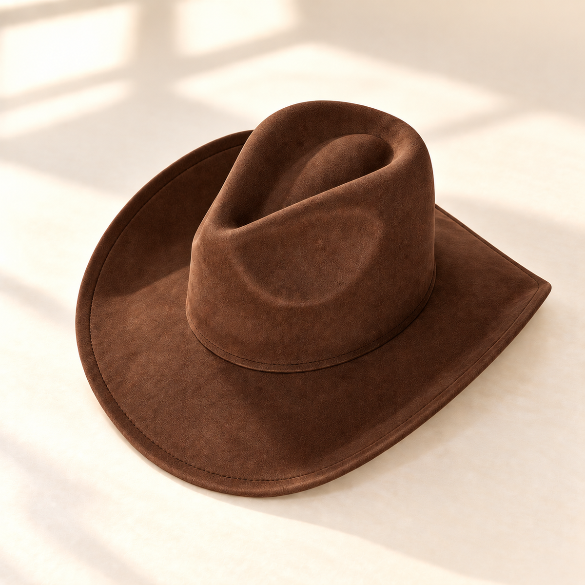 Vegan Suede Western Cowboy Hat