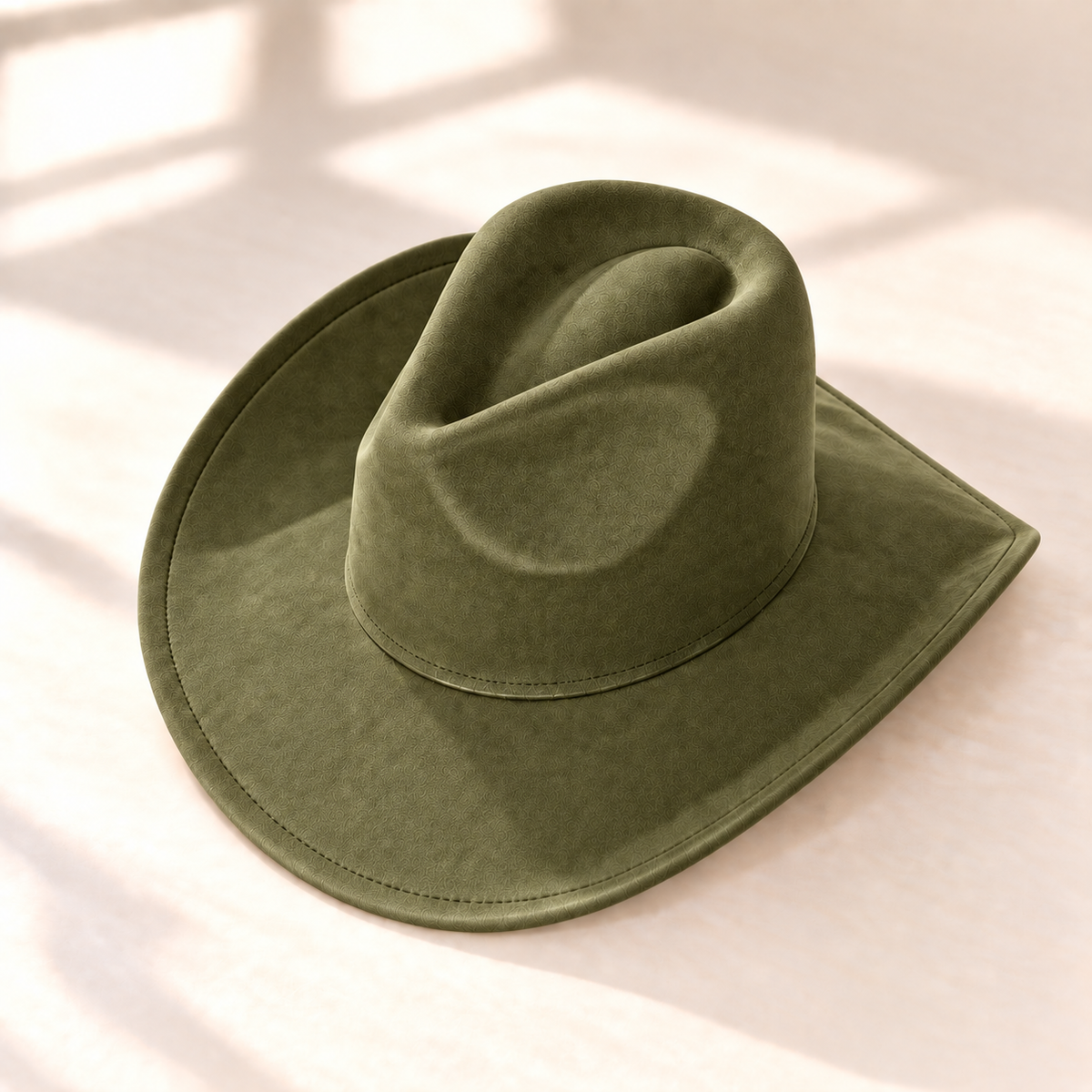 Vegan Suede Western Cowboy Hat
