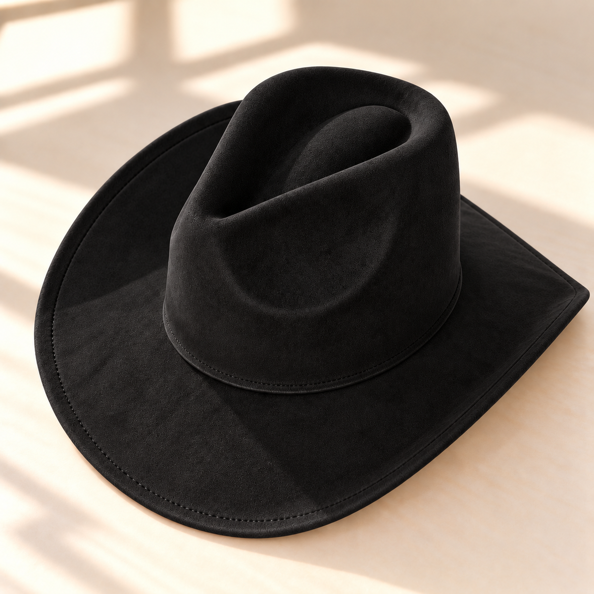Vegan Suede Western Cowboy Hat