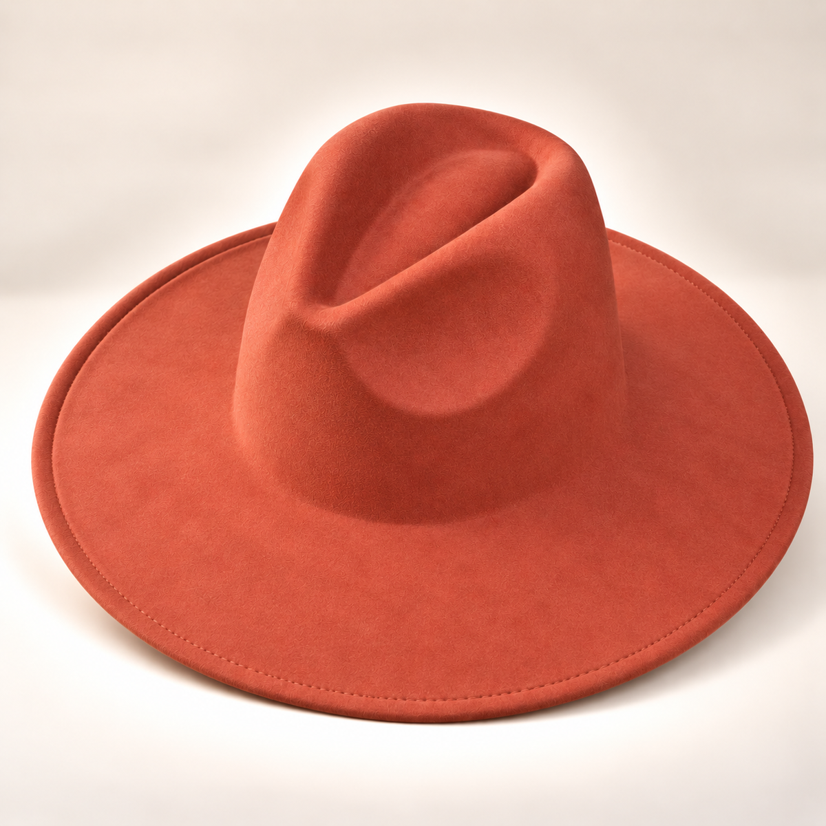 Vegan Suede Fedora Hat