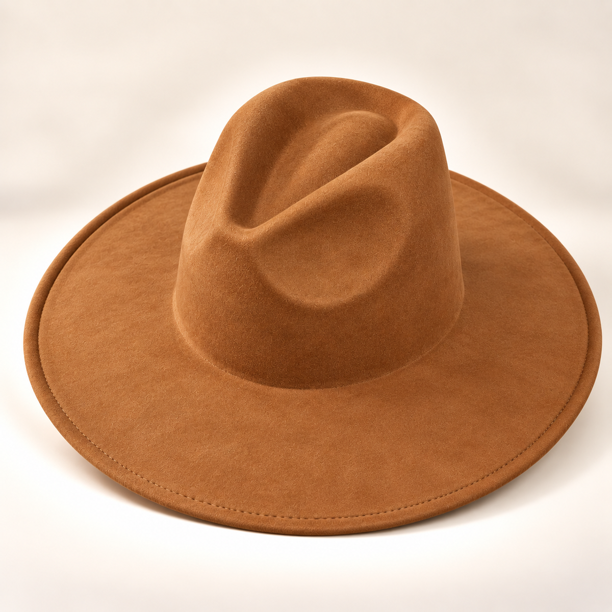 Vegan Suede Fedora Hat