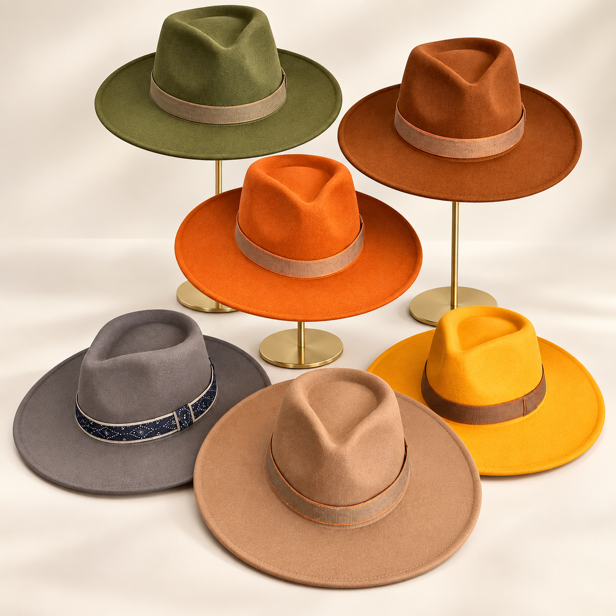 Vegan Felt Panama Hat with Jacquard Band