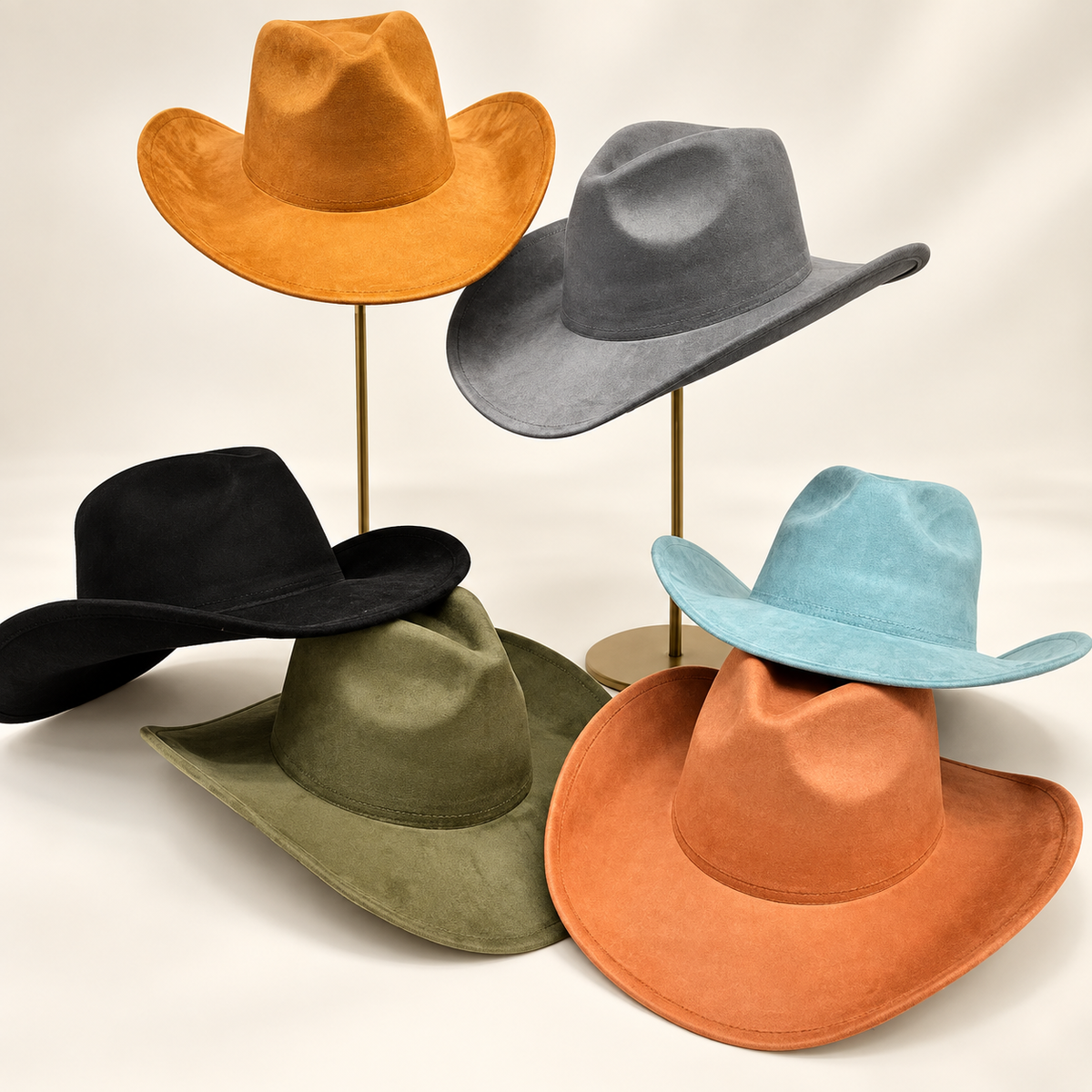 Classic Vegan Suede Cowboy Hat