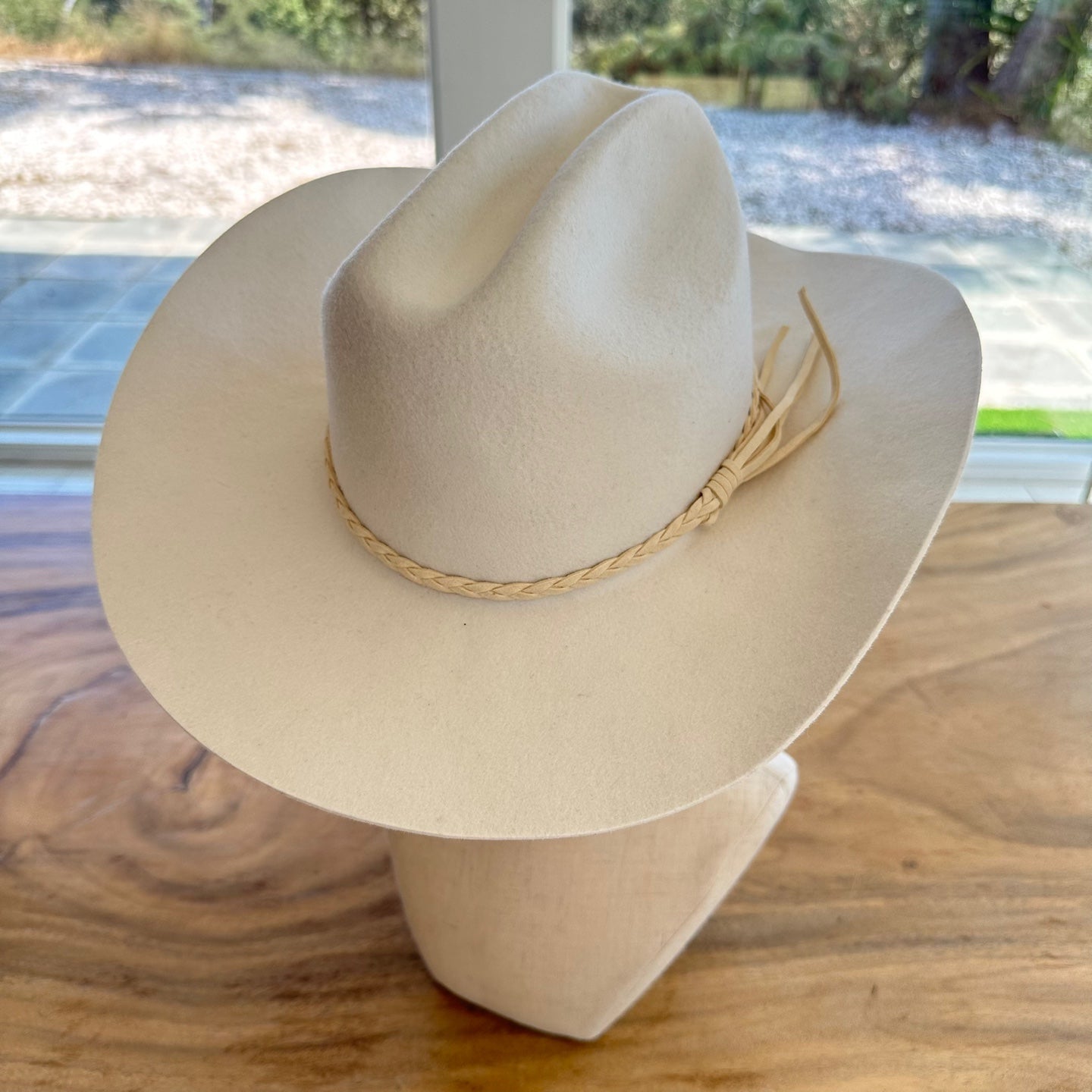 WOOL CATTLEMAN COWBOY WESTERN  HAT W/ SUEDE BELT